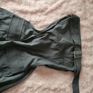 SHEIN Gray Strapless Dress